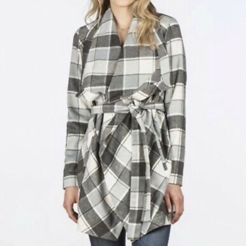 Matilda Jane - Women’s Black & White Plaid Winter “Check It Twice” Coat - M